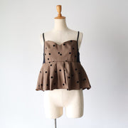 【新作】Back ribbon dot camisole/K246-66113