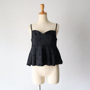 【新作】Back ribbon dot camisole/K246-66113