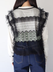 【第1位】Original tulle frill vest/K241-66086