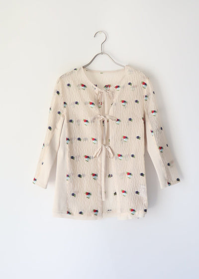 Flower  jacquard blouse/K251-62241