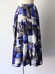 Paint print skirt/K241-65077