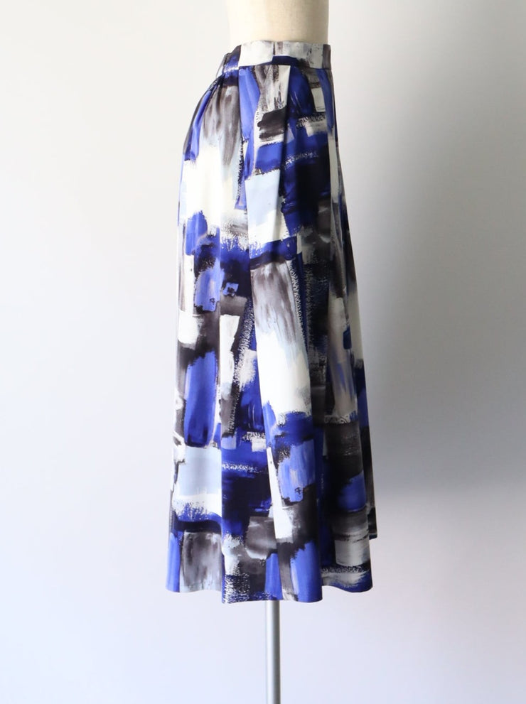 Paint print skirt/K241-65077