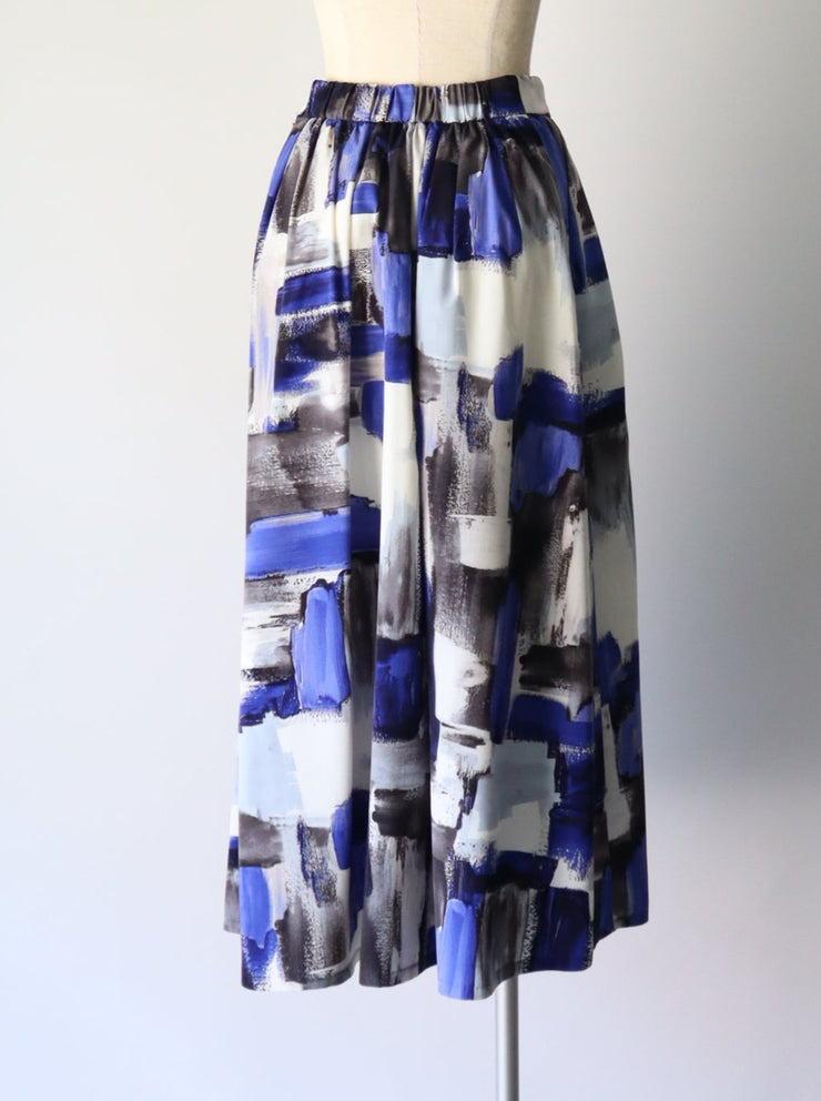 Paint print skirt/K241-65077