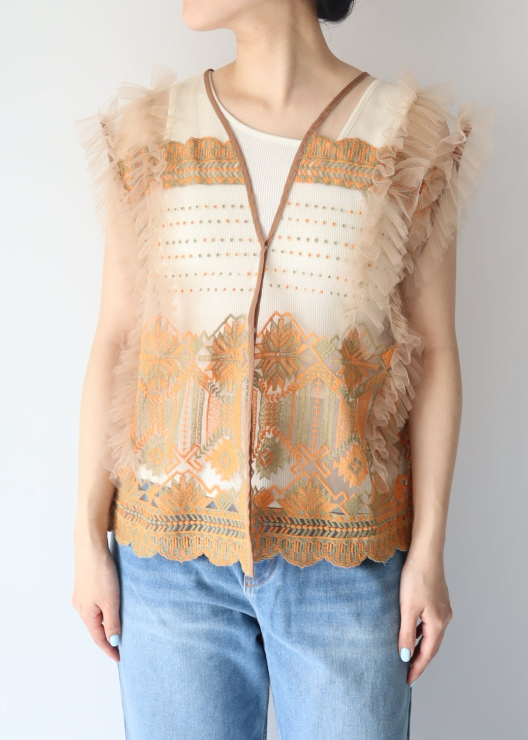 kittle (キトル)original tulle frill vest original tull vest/K251-66119 – Kittle.