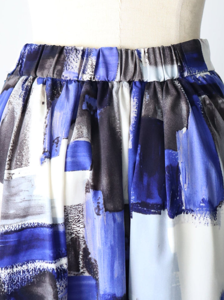Paint print skirt/K241-65077