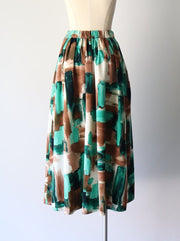 Paint print skirt/K241-65077