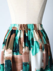 Paint print skirt/K241-65077