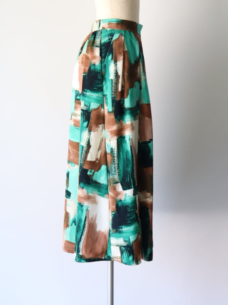 Paint print skirt/K241-65077