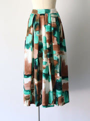 Paint print skirt/K241-65077