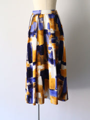Paint print skirt/K241-65077