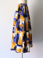 Paint print skirt/K241-65077