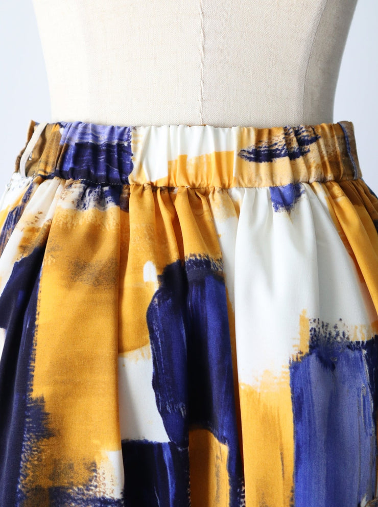 Paint print skirt/K241-65077