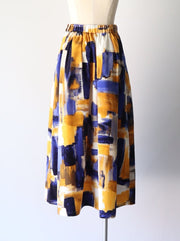 Paint print skirt/K241-65077