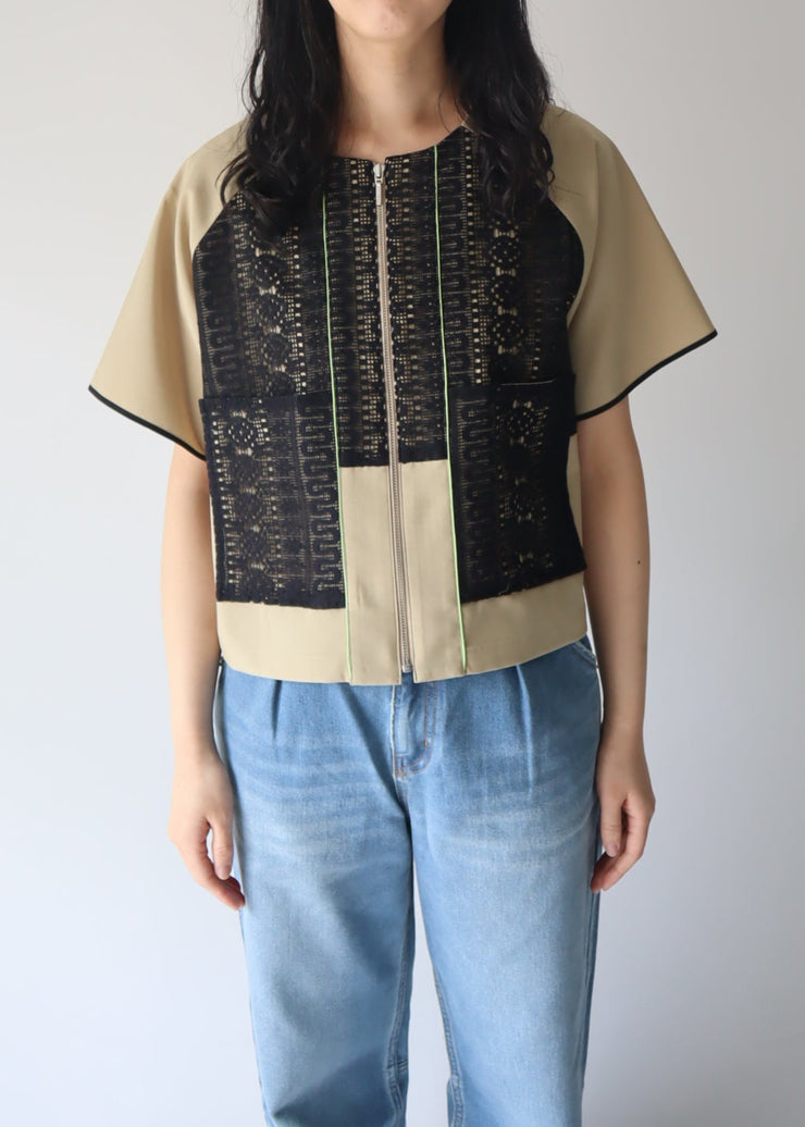 front lace blouson/k251-66127