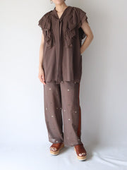 Tie  raffle blouse/K241-66101