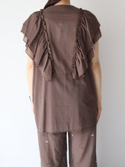 Tie  raffle blouse/K241-66101