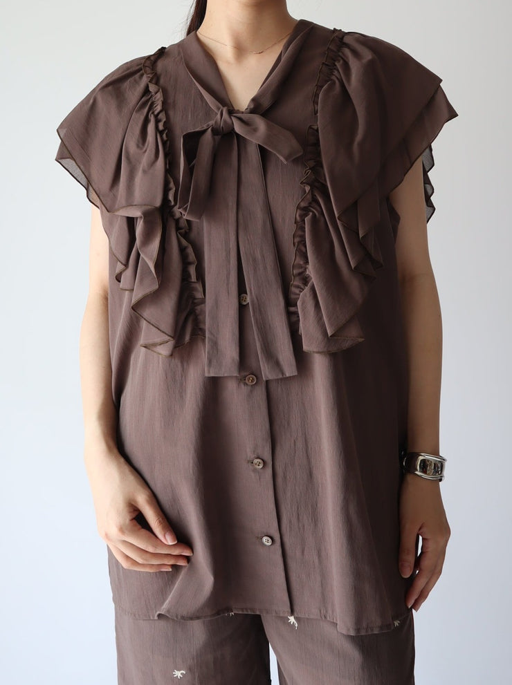 Tie  raffle blouse/K241-66101