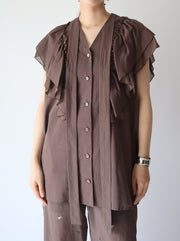 Tie  raffle blouse/K241-66101