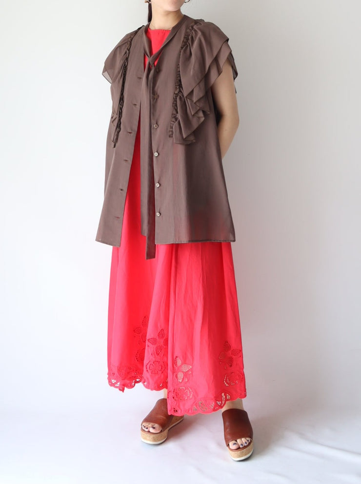 Tie  raffle blouse/K241-66101