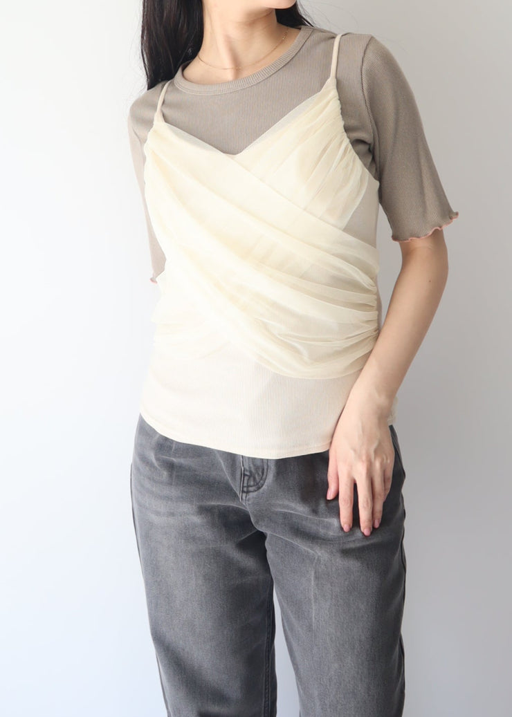 【新作】lame rib Tshirt/K251-62260