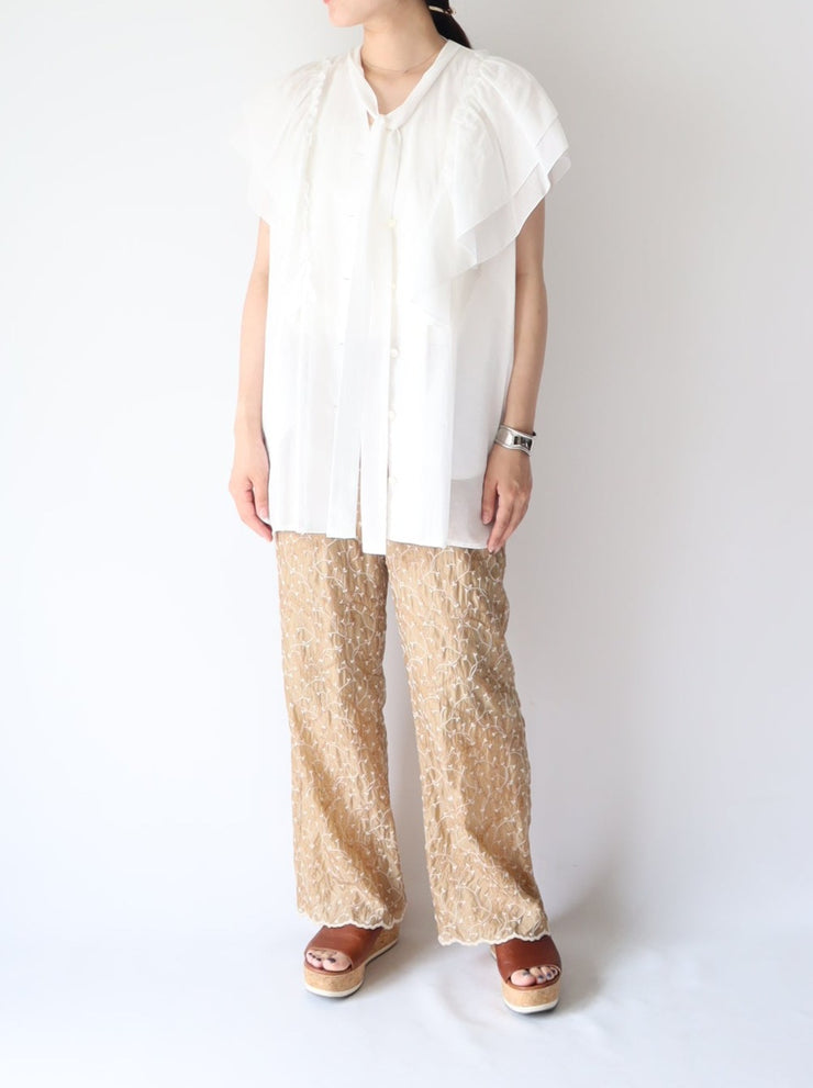 Tie  raffle blouse/K241-66101