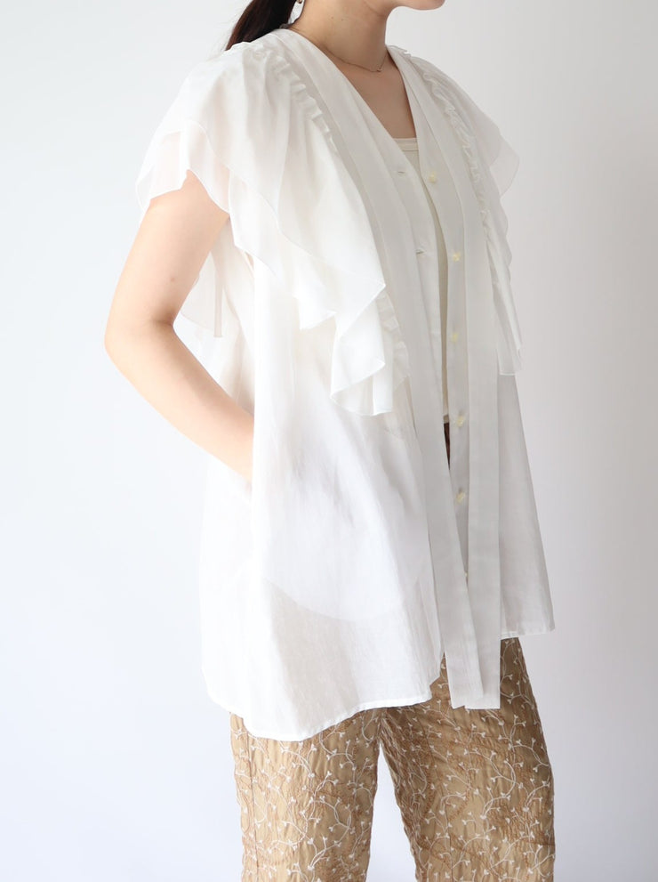 Tie  raffle blouse/K241-66101
