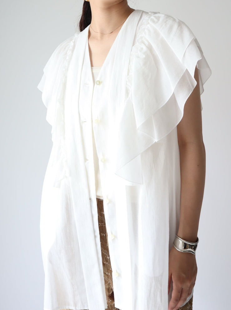 Tie  raffle blouse/K241-66101