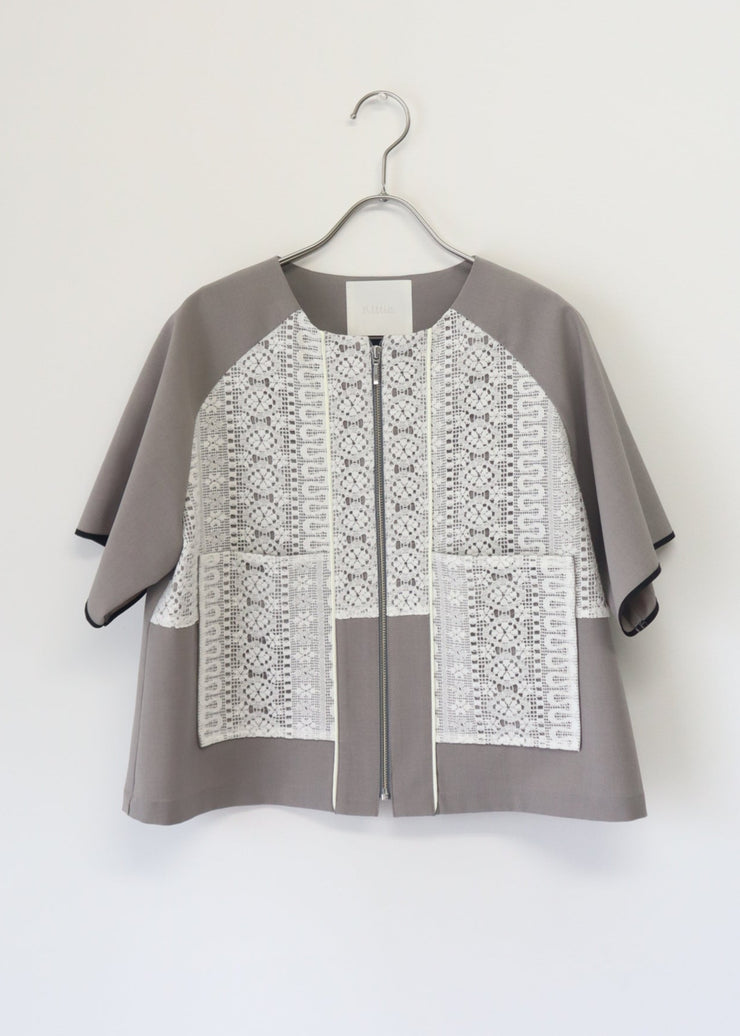 front lace blouson/k251-66127