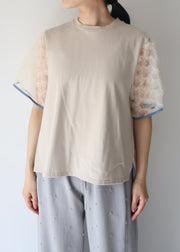 【新作】Sheer sleeve Tshirt/K251-62256