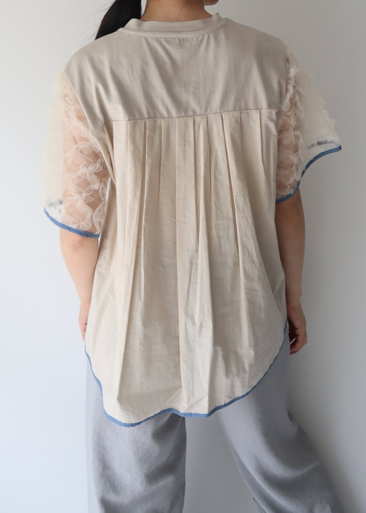 【新作】Sheer sleeve Tshirt/K251-62256
