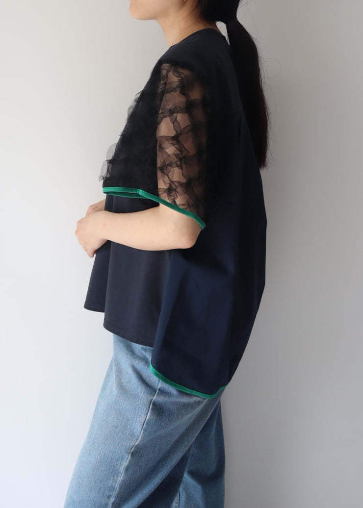 【新作】Sheer sleeve Tshirt/K251-62256