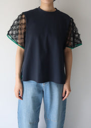 【新作】Sheer sleeve Tshirt/K251-62256