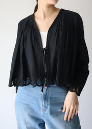 【新作】lace front string cardigan/K251-66120