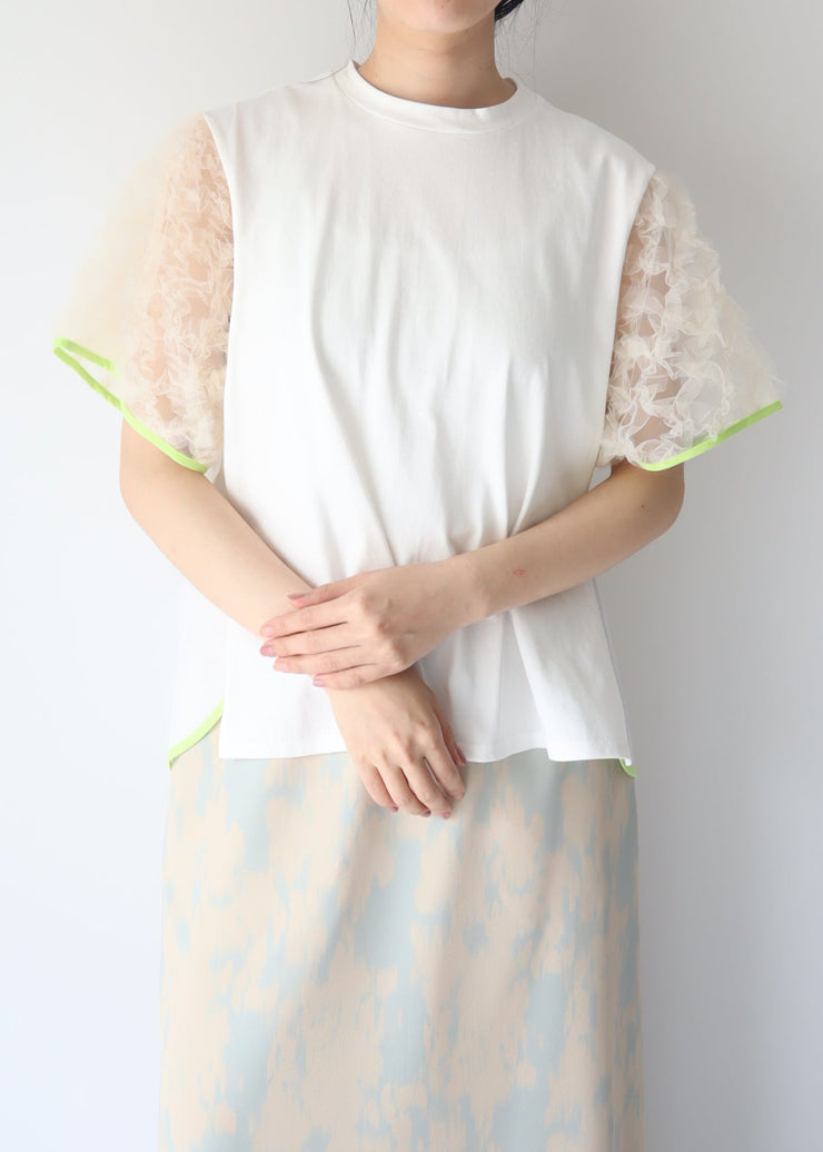 【新作】Sheer sleeve Tshirt/K251-62256
