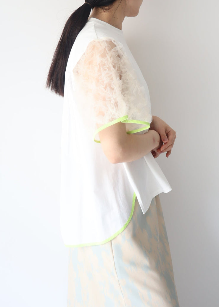 【新作】Sheer sleeve Tshirt/K251-62256