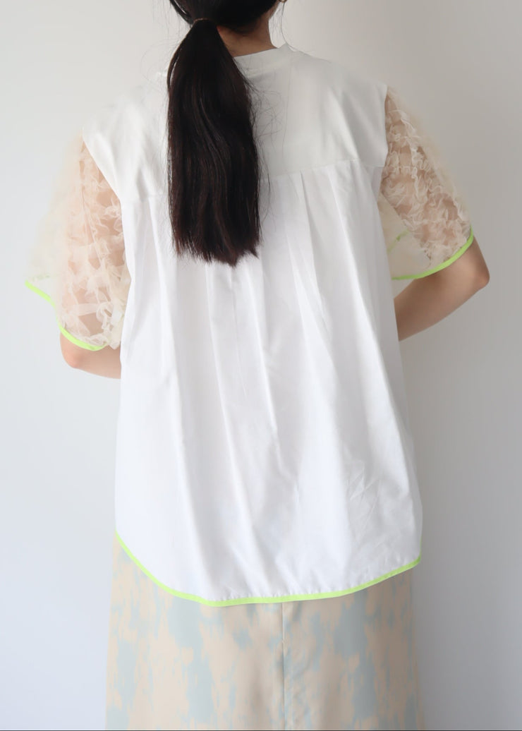 【新作】Sheer sleeve Tshirt/K251-62256