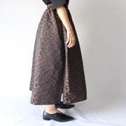 Leopard tuck skirt/K246-65079