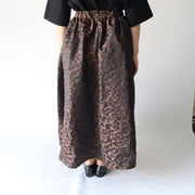 Leopard tuck skirt/K246-65079