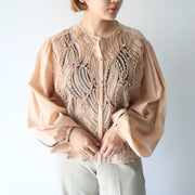 Back gather blouse/K246-66105