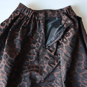 Leopard tuck skirt/K246-65079