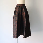 Leopard tuck skirt/K246-65079