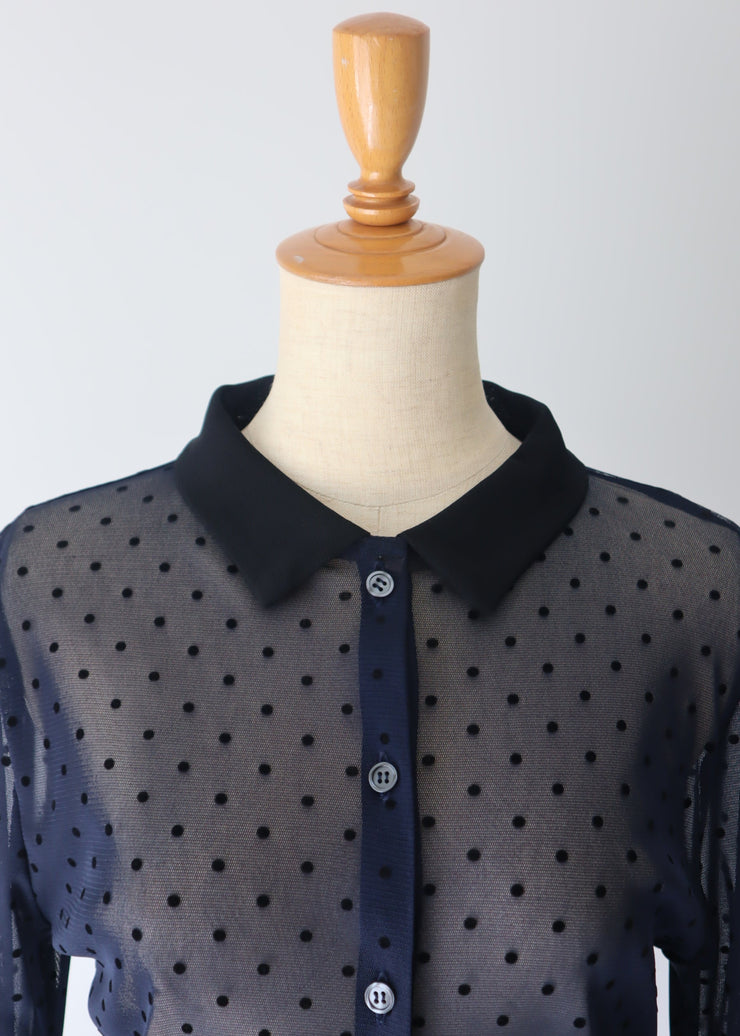 Flocky dots shirts/K256-66122