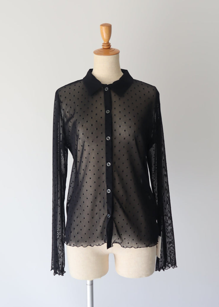 Flocky dots shirts/K256-66122