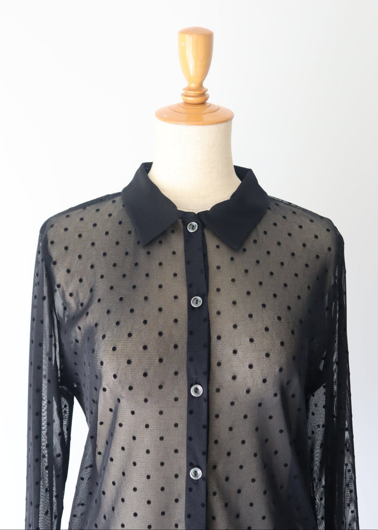 Flocky dots shirts/K256-66122