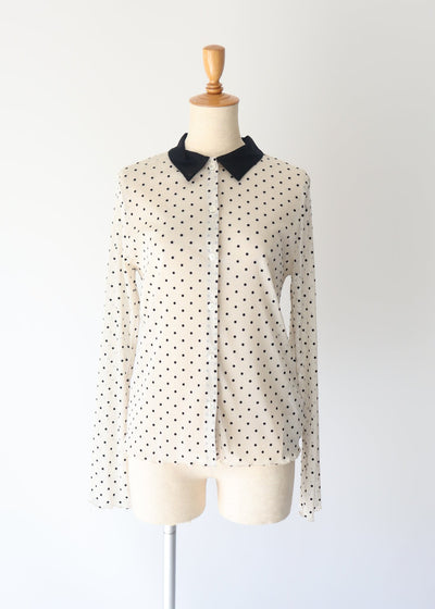 Flocky dots shirts/K256-66122