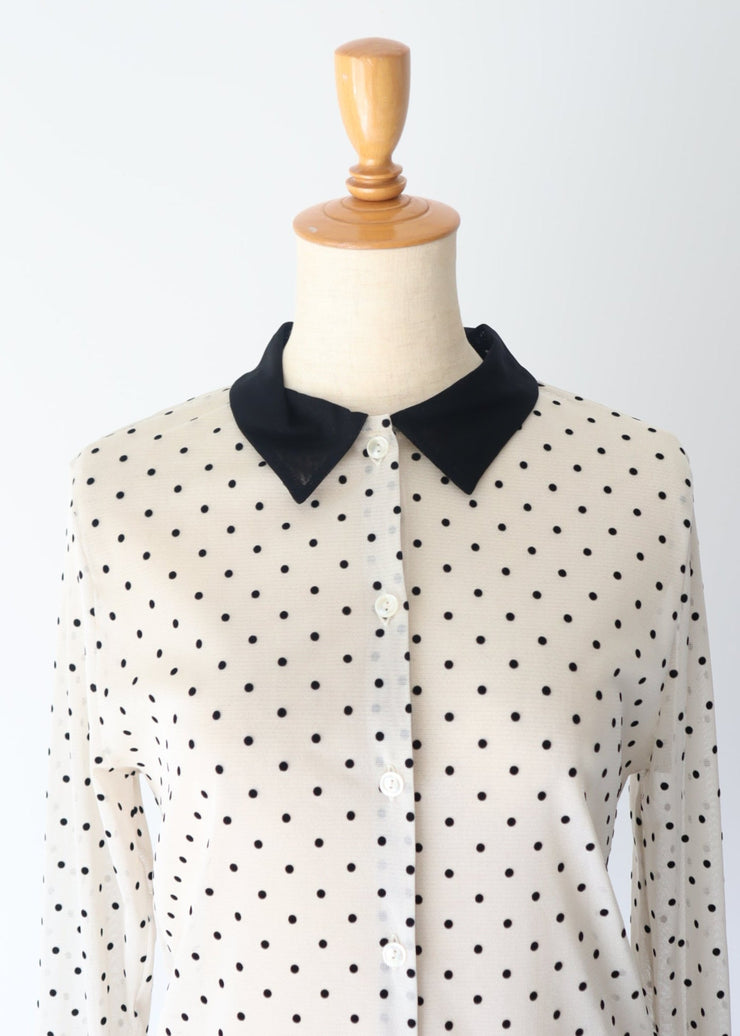 Flocky dots shirts/K256-66122