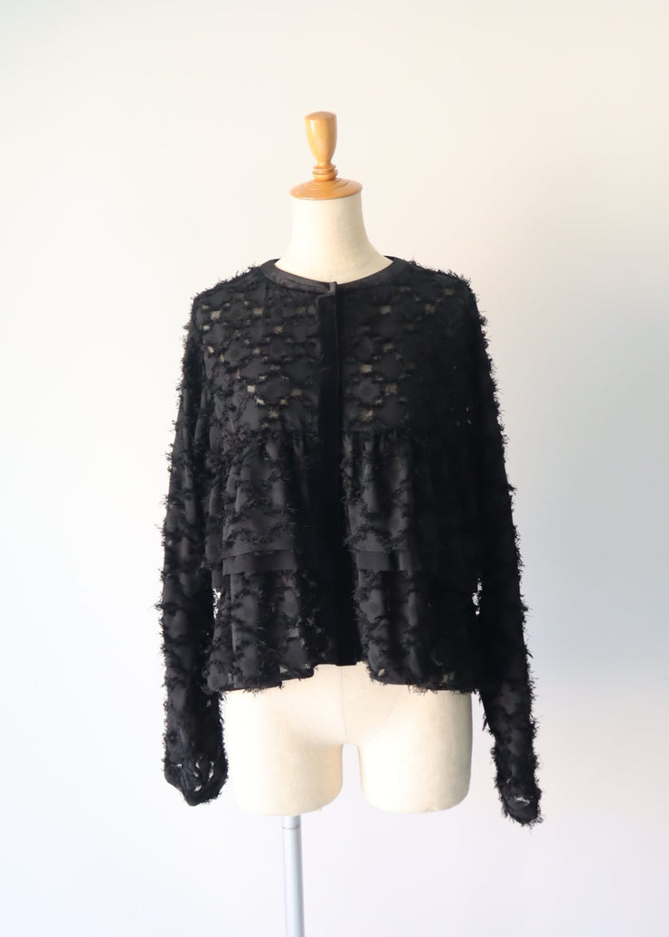 【第1位】cut jacquard tiered blouse/K256-66130