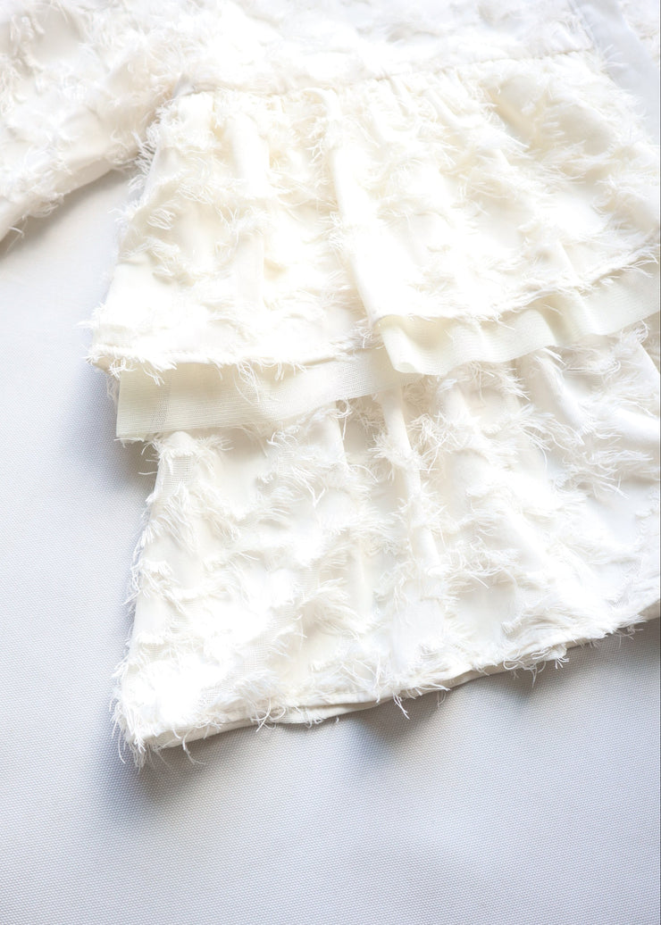 【第1位】cut jacquard tiered blouse/K256-66130