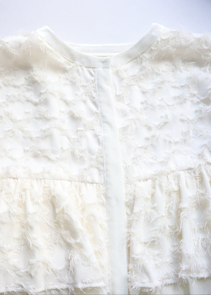 【第1位】cut jacquard tiered blouse/K256-66130