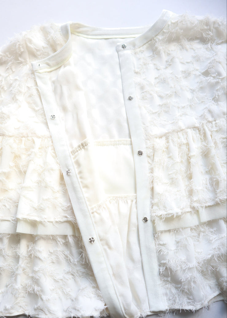 【第1位】cut jacquard tiered blouse/K256-66130